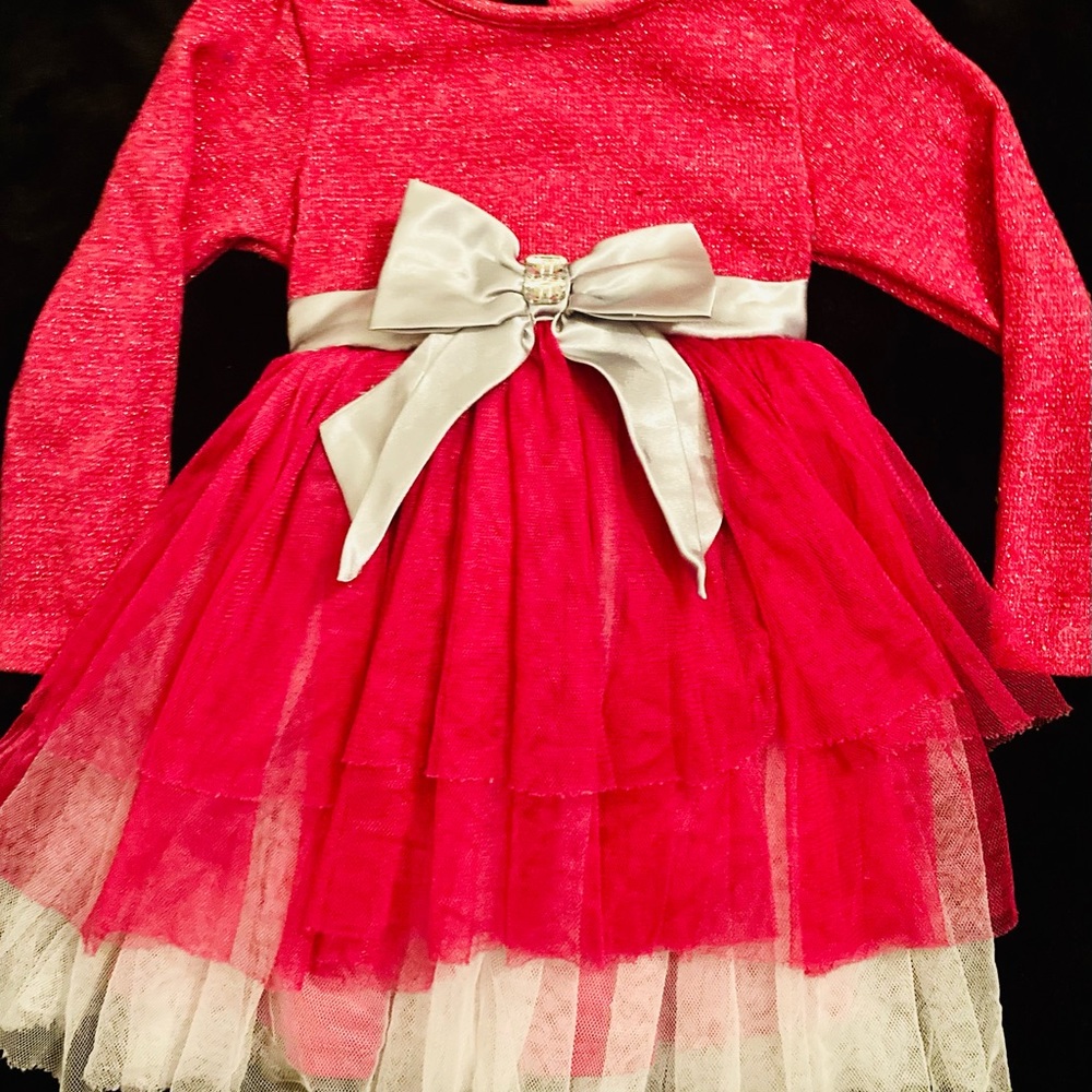 Pink and silver sparkle dress